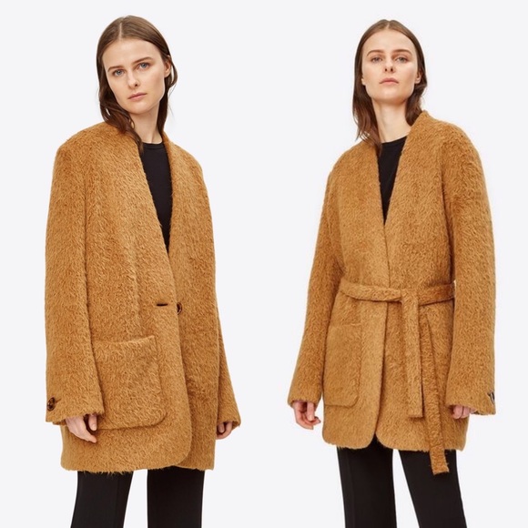 helmut lang wool blanket coat